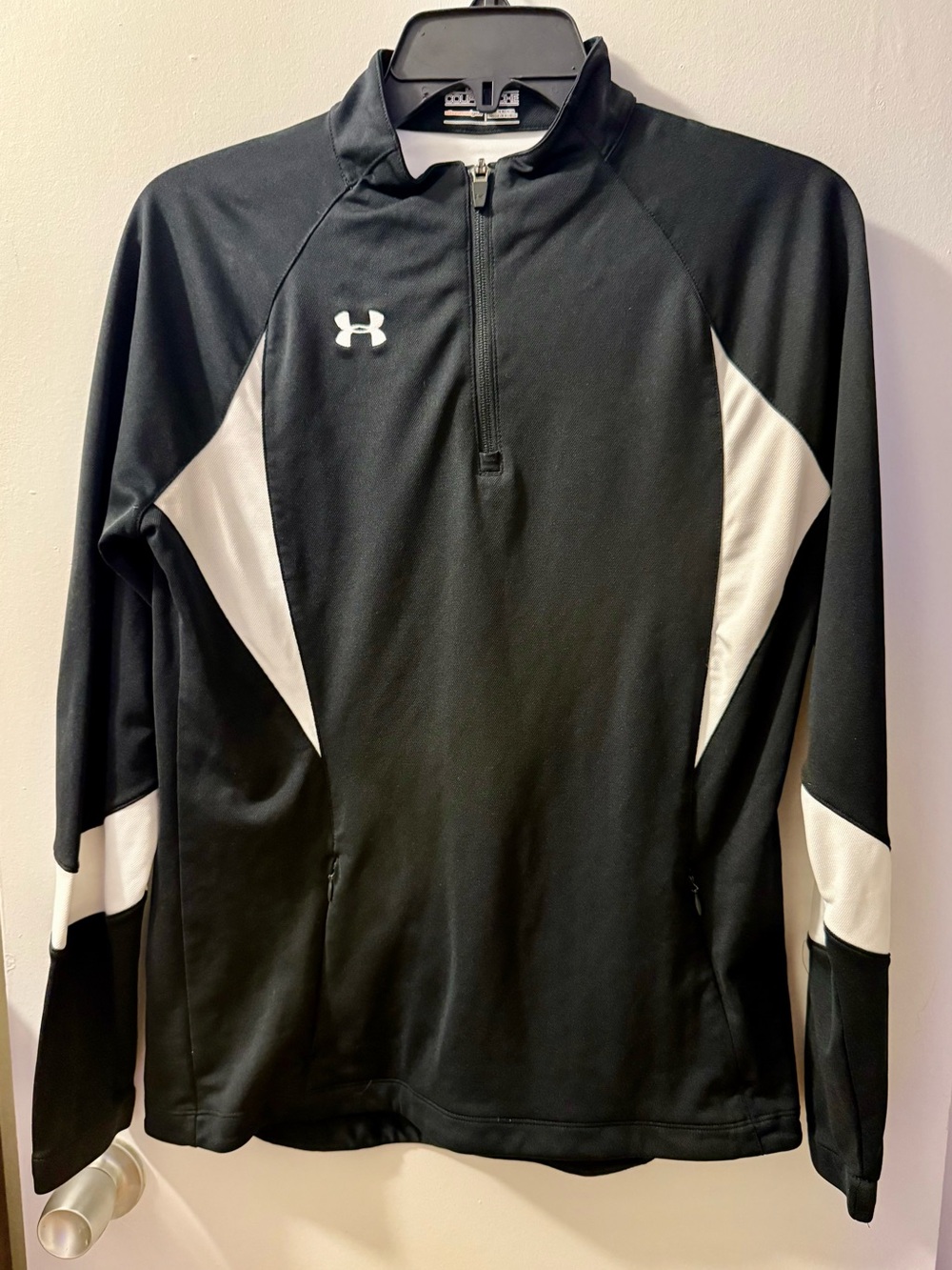 Under Armour AllSeasonGear Black White Quarter Zip Pullover Jacket Women’s Small